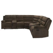 Atkinson Upholstered Reclining Sectional Sofa – Chocolate