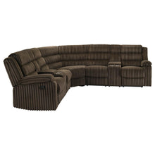 Atkinson Upholstered Reclining Sectional Sofa – Chocolate