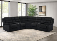 Atkinson Upholstered Reclining Sectional Sofa – Black
