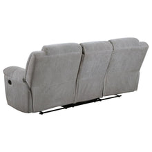 Gilson 3 Piece Chenille Upholstered Reclining Sofa Set – Grey