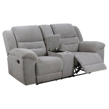 Gilson 3 Piece Chenille Upholstered Reclining Sofa Set – Grey