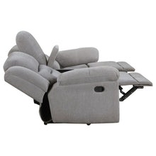 Gilson 3 Piece Chenille Upholstered Reclining Sofa Set – Grey