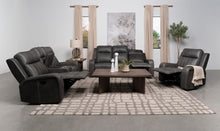 Raelynn 3 Piece Upholstered Reclining Sofa Set – Grey
