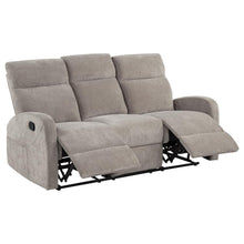 Hamilton 3 Piece Chenille Manual Reclining Sofa Set – Sand