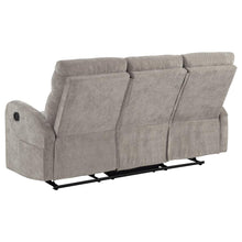 Hamilton 3 Piece Chenille Manual Reclining Sofa Set – Sand