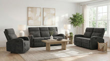 Hamilton 3 Piece Chenille Manual Reclining Sofa Set – Charcoal Grey