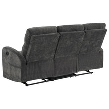 Hamilton 3 Piece Chenille Manual Reclining Sofa Set – Charcoal Grey