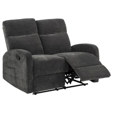Hamilton 3 Piece Chenille Manual Reclining Sofa Set – Charcoal Grey