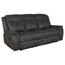 Lawrence 3 Piece Upholstered Reclining Sofa Set – Charcoal