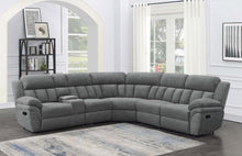 Bahrain 6 Piece Modular Reclining Sectional Sofa – Charcoal