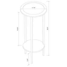 Kirk - 1-Shelf Round Wood Plant Stand Side Table - Espresso