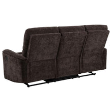 Navarro 3 Piece Upholstered Reclining Sofa Set – Dark Brown