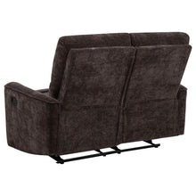 Navarro 3 Piece Upholstered Reclining Sofa Set – Dark Brown