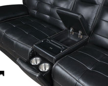 Hewitt Leather Dual Power Reclining Sectional Sofa – Black