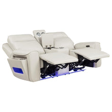 Rojas 3 Piece Dual Power Reclining Sofa Set with Drop-Down Console – Greige