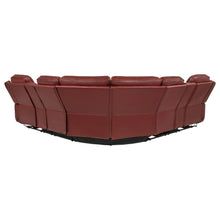 Rojas 3 Piece Dual Power Reclining L-Shaped Sectional with Bluetooth – Red
