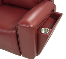 Rojas 3 Piece Dual Power Reclining L-Shaped Sectional with Bluetooth – Red