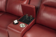 Rojas 3 Piece Dual Power Reclining L-Shaped Sectional with Bluetooth – Red