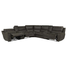 Marcell 7 Piece L-Shaped Power Reclining Sectional with Dual Consoles – Grey