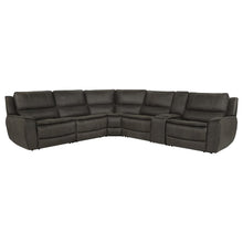 Marcell 6 Piece L-Shaped Power Reclining Sectional with Console – Grey