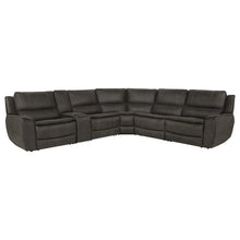 Marcell 6 Piece L-Shaped Power Reclining Sectional with Console – Grey
