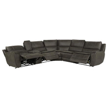 Marcell 6 Piece L-Shaped Power Reclining Sectional with Console – Grey