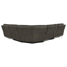 Marcell 6 Piece L-Shaped Power Reclining Sectional with Console – Grey