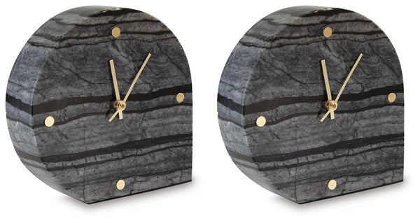 Janmour Table Clock (Set of 2) Black