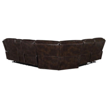 Sycamore Upholstered Power Reclining Sectional Sofa – Dark Brown