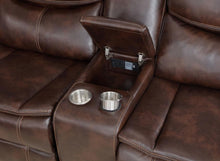 Sycamore Upholstered Power Reclining Sectional Sofa – Dark Brown