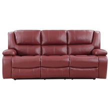 Camila 3 Piece Upholstered Reclining Sofa Set – Red