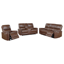 Greenfield 3 Piece Power Reclining Sofa Set – Saddle Brown
