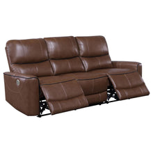 Greenfield 3 Piece Power Reclining Sofa Set – Saddle Brown