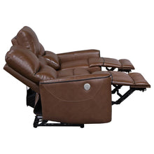 Greenfield 3 Piece Power Reclining Sofa Set – Saddle Brown
