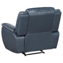 Sloane 3 Piece Upholstered Reclining Sofa Set – Blue
