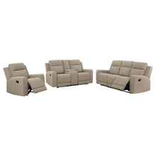 Brentwood 3 Piece Upholstered Reclining Sofa Set – Taupe