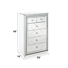 Nysa - Cabinet - Mirrored & Faux Crystals Inlay