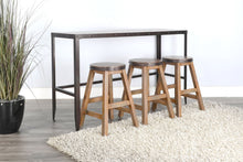 San Diego - Wood And Metal Sofa Bar Table - Antique Brown
