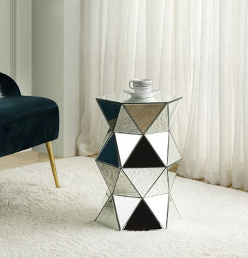 Dominic - 20" Pedestal Stand - Mirrored