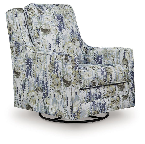 Dustinford Swivel Glider Accent Chair Multi