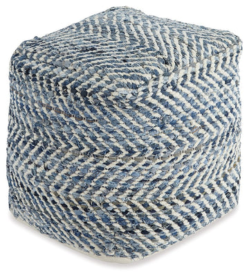 Chevron - Pouf - Blue