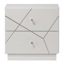 Esther - Nightstand - White / Silver