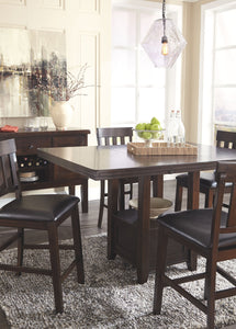 Haddigan - Dark Brown - Rectangular Dining Room Counter Extension Table