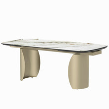 Cora - Dining Table - Ceramic Top & Golden Champange Finish