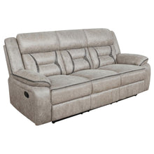 Greer 3 Piece Upholstered Reclining Sofa Set – Taupe