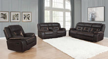 Greer 3 Piece Upholstered Reclining Sofa Set – Brown