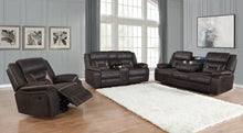 Greer 3 Piece Upholstered Reclining Sofa Set – Brown