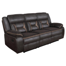 Greer 3 Piece Upholstered Reclining Sofa Set – Brown