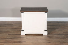 French Country - End Table - White / Dark Brown