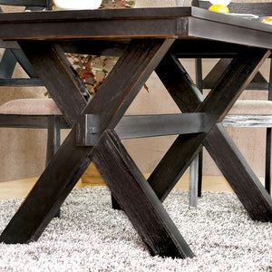 Xanthe - Dining Table - Brushed Black / Warm Gray